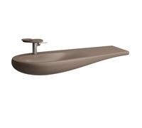 LAUFEN Alessi one Lavabo, encastré, sans trou pour robinet, sans trop-plein, tablette droite, 1200x500, H8149731881091, Couleur: Café mat