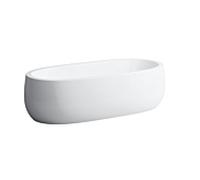 LAUFEN Alessi one Oval baignoire H2459720006051 avec système balnéo, avec tablier, avec buses d'air, sans éclairage sous-marin