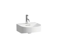 LAUFEN Appareil pour sonar en marche Lave-mains, 1 trou pour robinet, avec trop-plein, 410x420mm, avec couvercle de vanne, in abarit, blanc, H8163417571041, Couleur: Neige (blanc mat)