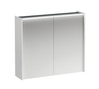 Laufen Lani - Armoire miroir avec éclairage LED, 71x82x21 cm, 2 portes, blanc mat H4037621122601