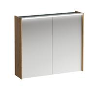 LAUFEN Armoire de toilette Lani, deux portes, avec élément déclairage LED, 820x210x715mm, H4037621122671, Couleur: ChÃªne sauvage