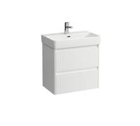LAUFEN BASE 2.0 bâti-support pour lavabo, 2 tiroirs, SoftClose, système de rangement inclus, pour H818959, 572x361x515mm, H4112621082601, Couleur: Blanc mat
