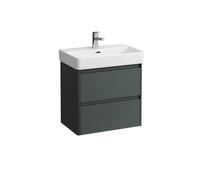 Laufen Bâti-support pour lavabo BASE 2.0 2 tiroirs SoftClose, rangement, 572x361x515mm, Trafic gris