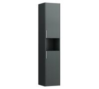 LAUFEN BASE Armoire haute, 2 portes, charnières à gauche, tablette ouverte, 350x335x1650mm, H4026911102661