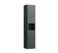 LAUFEN BASE Armoire haute, 2 portes, charnières à gauche, tablette ouverte, 350x335x1650mm, H4026911102661, Couleur: Trafic gris