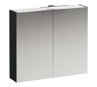 Laufen Base - Armoire miroir avec éclairage LED, 70x80x19 cm, 2 portes, gris H4028021102661