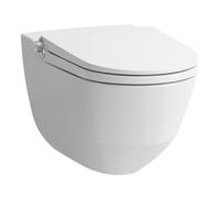 LAUFEN Cabine de douche Cleanet Riva, encastrée, murale, commande à distance, siège WC avec couvercle, H8206914000001, Couleur: Blanc avec LCC