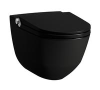 LAUFEN Cabine de douche Cleanet Riva, encastrée, murale, commande à distance, siège WC avec couvercle, H8206917160001, Couleur: Noir Mat