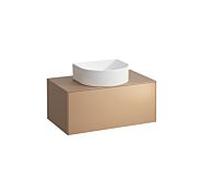 LAUFEN Caisson à tiroirs / buffet H4054110340411 77,5x34x45,5cm, découpe au milieu, cuivre