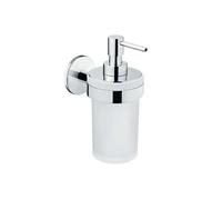 Cana porte-savon liquide à coller en verre et chromé chromé 76x136x165 mm - LAUFEN H3831320040001