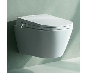 LAUFEN Cleanet Meda WC japonais suspendu avec Silent Flush et abattant, H604110000S002,