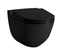 Laufen Cleanet Riva - Bidet électronique avec céramique, suspendu, Rimless, abattant SoftClose, noir mat / noir mat H8206917230001