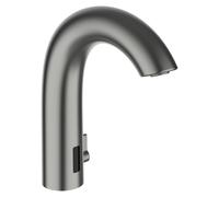 LAUFEN Curvetronic Mitigeur électronique de lavabo, alimentation secteur, pour eau froide/mélangée, saillie 135mm, HF707154423000, Couleur: acier inoxydable brossé
