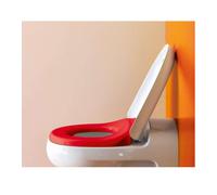 Laufen Florakids - Siège WC, SoftClose, blanc/rouge H8910310620001