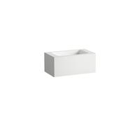 LAUFEN FOLIO Plan de toilette, mural, rectangulaire, 1 tiroir, sans trou pour robinetterie, sans trop-plein, 804x450x350mm, H580FO35251121, Couleur: Blanc, laque satinée