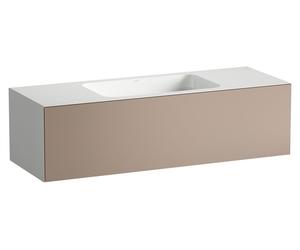 LAUFEN FOLIO Plan de toilette, mural, rectangulaire, 1 tiroir, sans trou pour robinetterie, sans trop-plein, 1254x450x350mm, H580FO55221121