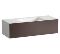 LAUFEN FOLIO Plan de toilette, rectangulaire, 1 tiroir, 1 trou pour robinetterie, sans trop-plein, 1254x500x350mm, H580FO55231111