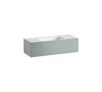 LAUFEN FOLIO Plan de toilette, rectangulaire, 1 tiroir, 1 trou pour robinetterie, sans trop-plein, 1254x500x350mm, H580FO55211111, Couleur: Gris fossile, laque satinée