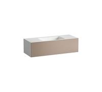 LAUFEN FOLIO Plan de toilette, rectangulaire, 1 tiroir, 1 trou pour robinetterie, sans trop-plein, 1254x500x350mm, H580FO55221111, Couleur: Gris lune, laque satinée