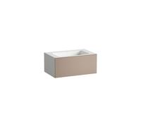 LAUFEN FOLIO Plan de toilette, rectangulaire, 1 tiroir, 1 trou pour robinetterie, sans trop-plein, 804x500x350mm, H580FO35221111, Couleur: Gris lune, laque satinée