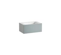 LAUFEN FOLIO Plan de toilette, rectangulaire, 1 tiroir, 1 trou pour robinetterie, sans trop-plein, 804x500x350mm, H580FO35211111, Couleur: Gris fossile, laque satinée