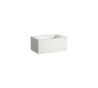 LAUFEN FOLIO Plan de toilette, rectangulaire, 1 tiroir, 1 trou pour robinetterie, sans trop-plein, 804x500x350mm, H580FO35251111, Couleur: Blanc, laque satinée
