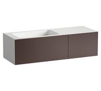 LAUFEN FOLIO plan de toilette, rectangulaire, 2 tiroirs, sans trou pour robinetterie, sans trop-plein, 1254x450x350mm, H580FO75231121