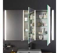 LAUFEN Frame 25 Armoire miroir LED 4088049001441, 120cm, 3 portes, miroir latéral