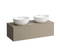LAUFEN Il Bagno Alessi Élément à tiroirs, découpe à droite et à gauche, 120x50x37cm, 1 tiroir, H4303140972701, Couleur: Beige perle