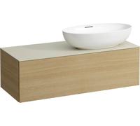 LAUFEN Il Bagno Alessi Élément à tiroirs, plateau en pierre Calce Avorio, découpe à droite, 120x50x37cm, pour vasque de toilette H81897 5, H4313130972501