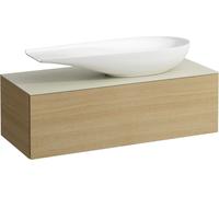 LAUFEN Il Bagno Alessi Élément à tiroirs, plateau en pierre Calce Avorio, découpe à droite, 120x50x37cm, pour vasque de toilette H81897 4, H4313230972501