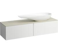 LAUFEN Il Bagno Alessi Élément à tiroirs, plateau en pierre Calce Avorio, découpe à droite, 160x50x37cm, pour vasque de toilette H81897 4, H4313430972601