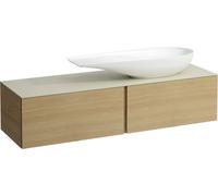 LAUFEN Il Bagno Alessi Élément à tiroirs, plateau en pierre Calce Avorio, découpe à droite, 160x50x37cm, pour vasque de toilette H81897 4, H4313430972501