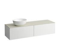 LAUFEN Il Bagno Alessi Élément à tiroirs, plateau en pierre Calce Avorio, découpe à gauche, 160x50x37cm, pour vasque de toilette H81897 5, H4313520979991