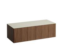 LAUFEN Il Bagno Alessi Élément à tiroirs, plateau en pierre Calce Avorio, sans découpe, 120x50x37cm, 1 tiroir, H4313000976301, Couleur: Noce Canaletto