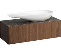 LAUFEN Il Bagno Alessi Élément à tiroirs, plateau en pierre Marrone Naturale, découpe à droite, 120x50x37cm, pour vasque de toilette H81897 4, H4323230976301
