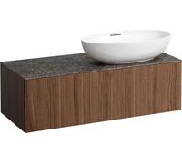 LAUFEN Il Bagno Alessi Élément à tiroirs, plateau en pierre Marrone Naturale, découpe à droite, 120x50x37cm, pour vasque de toilette H81897 5, H4323130976301