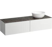 LAUFEN Il Bagno Alessi Élément à tiroirs, plateau en pierre Marrone Naturale, découpe à droite, 160x50x37cm, pour vasque de toilette H81897 5, H4323530979991