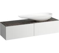 LAUFEN Il Bagno Alessi Élément à tiroirs, plateau en pierre Marrone Naturale, découpe à droite, 160x50x37cm, pour vasque de toilette H81897 4, H4323430979901