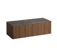 LAUFEN Il Bagno Alessi Élément à tiroirs, plateau en pierre Marrone Naturale, sans découpe, 120x50x37cm, 1 tiroir, H4323000976301, Couleur: Noce Canaletto