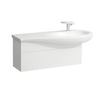 LAUFEN Il Bagno Alessi Meuble sous-lavabo, découpe du siphon à droite, 995x320x440mm, 1 tiroir, H4304310972601, Couleur: Blanc mat