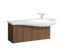 LAUFEN Il Bagno Alessi Meuble sous-lavabo, découpe du siphon à droite, 995x320x440mm, 1 tiroir, H4304310976301, Couleur: Noce Canaletto