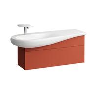 LAUFEN Il Bagno Alessi Meuble sous-lavabo, découpe du siphon à gauche, 995x320x440mm, 1 tiroir, H4304210972691, Couleur: Terre cuite