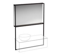 LAUFEN Il Bagno Alessi Miroir, avec cadre lumineux 1200, 1260x170x1590mm, pour vasques, H4305010972711
