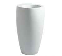 Laufen Il Bagno Alessi One - Lavabo sur pied 53x53x90 cm, sans trou pour robinetterie, avec LCC, blanc H8119724001091