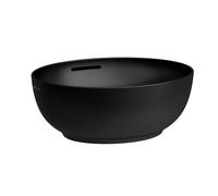 LAUFEN Il Bagno Alessi Vasque, avec trop-plein, 45x40cm, bonde clic-clac incluse, H8189767161091, Couleur: Noir Mat