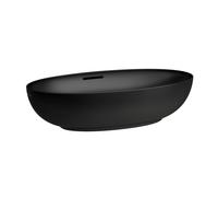 LAUFEN Il Bagno Alessi Vasque, avec trop-plein, 70x40cm, bonde clic-clac incluse, H8189787161091, Couleur: Noir Mat