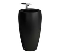 Laufen Il Bagno Alessi - Vasque sur pied 53x90x53 cm, trou pour robinet, noir mat H8119727161041