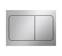 Plaque de commande ineo air dispositif double chasse chromé satiné 203x6x145 mm - LAUFEN H9001130070001