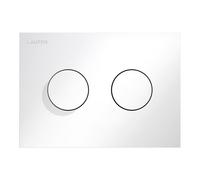 LAUFEN INEO Plaque de déclenchement Groove, pour élément de WC, commande à deux quantités, H9001170000001, Couleur: Blanc brillant